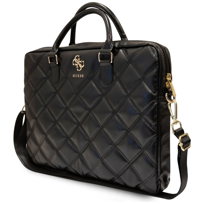 Guess Torba GUCB15ZPSQSSGK 16" czarny/black Quilted 4G