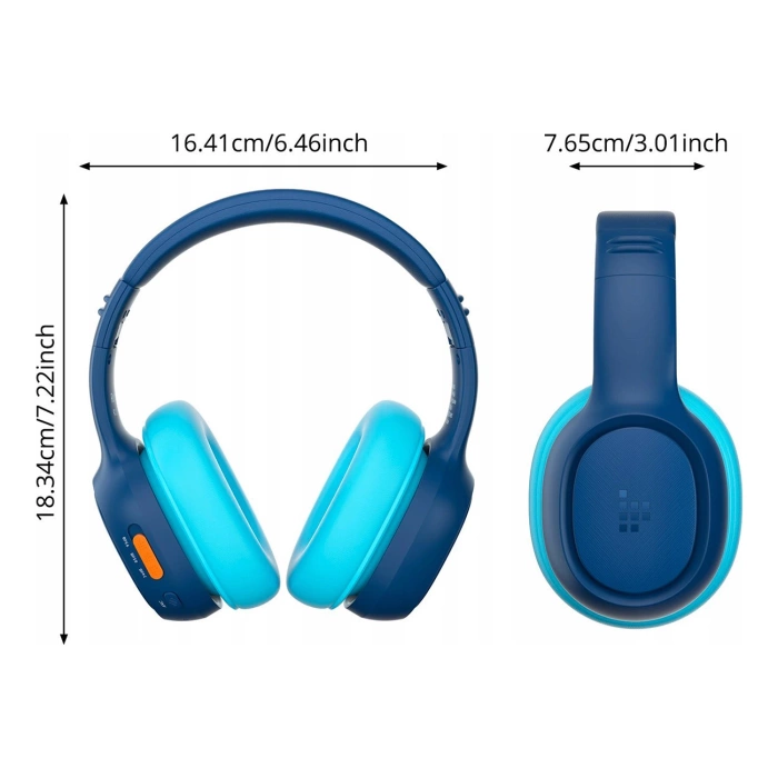 Słuchawki bezprzewodowe Tronsmart KH03 z ANC, dla dzieci, bezpieczne - niebieskie