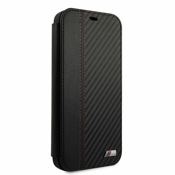 Etui BMW Apple iPhone 12 Mini M Collection PU Carbon Stripe Czarny Case