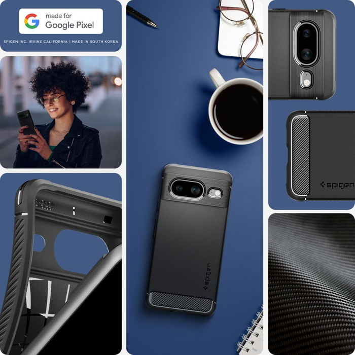 Etui Spigen Rugged Armor Google Pixel 8 Matte Black Case