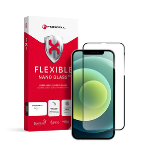 Szkło hybrydowe do iPhone 12 / 12 PRO Forcell Flexible 5D czarne