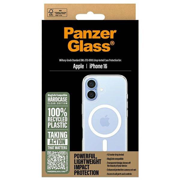 Etui PanzerGlass HardCase iPhone 16 6.1" biały/white MagSafe 1291