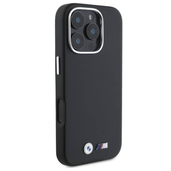Etui BMW iPhone 16 Pro 6.3" czarny/black hardcase M Smooth Full Wrapped Metal MagSafe