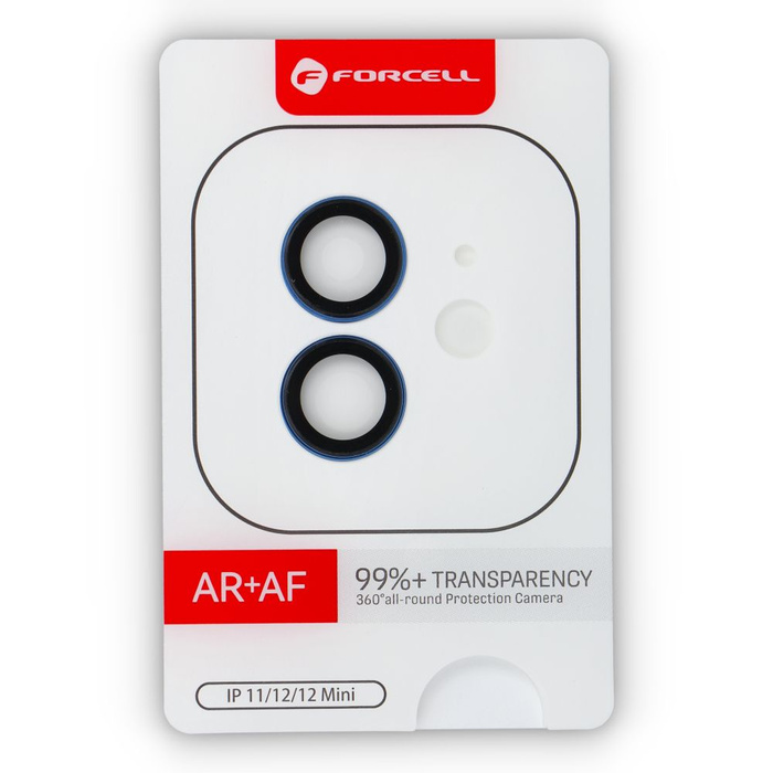 Szkło hartowane na aparat do iPhone 12 / 12 Mini Forcell Premium niebieskie