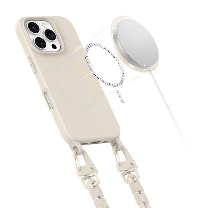 Etui TECH-PROTECT MAGNECKLACE MAGSAFE IPHONE 16 PRO MAX LATTE