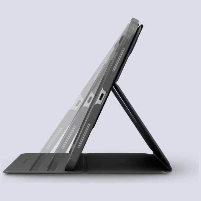 Etui UNIQ Rovus Snapmount Magnetic 360   Rotating Detachable do iPad Air 11" (M2/M3) / iPad Air 10.9" (2022/2020) granatowy