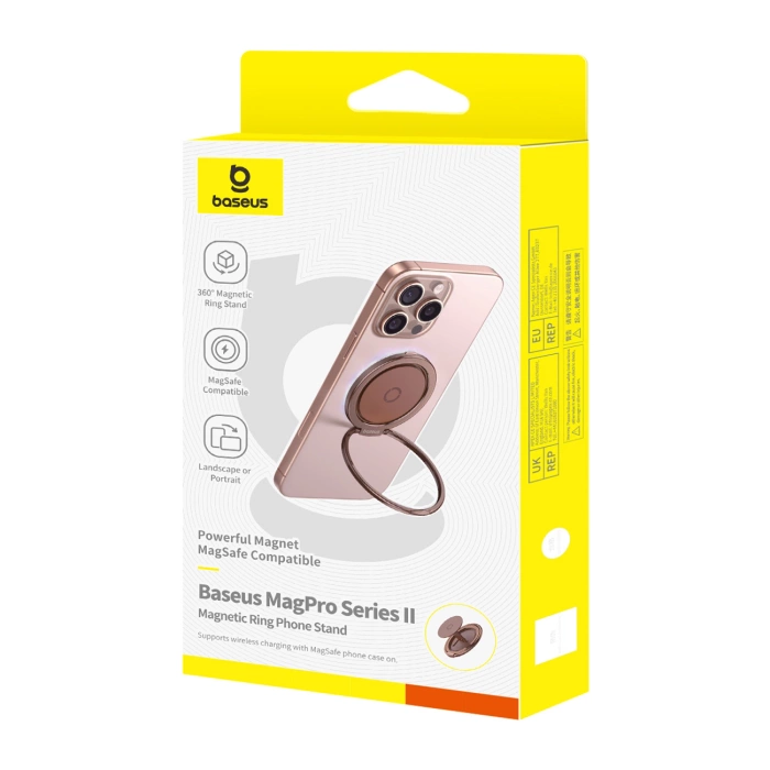 Pierścień magnetyczny Baseus MagPro II z funkcją podstawki Czerwonozłoty