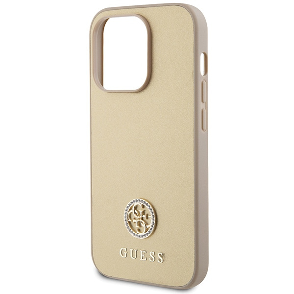 Etui Guess GUHCP15LPS4DGPD iPhone 15 Pro 6.1" złoty/gold hardcase Strass Metal Logo