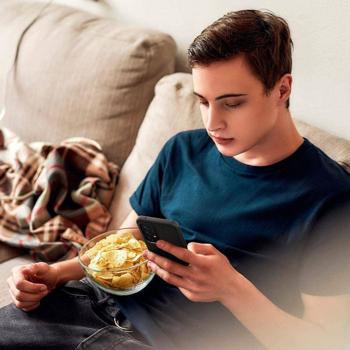 Spigen Galaxy A53 5G Liquid Air ETUI Matte Black + Szkło