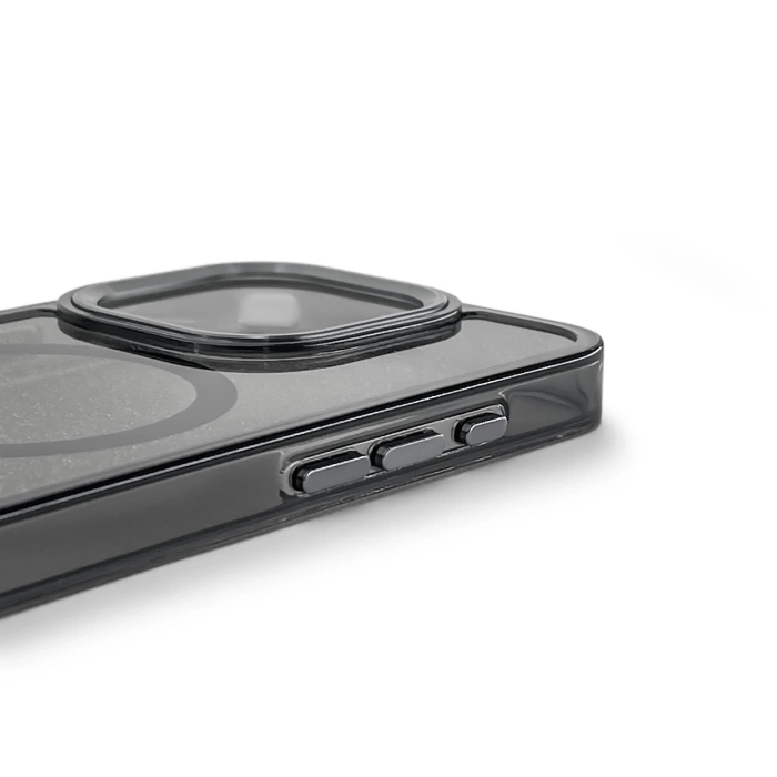 Etui Wozinsky Glitter Case z Mag Safe na Samsung Galaxy S24 FE - czarne z brokatem