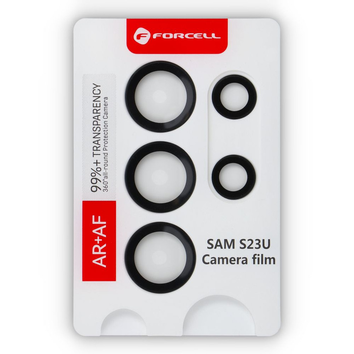 Szkło hartowane na aparat do Samsung S23 Ultra Forcell Premium czarne