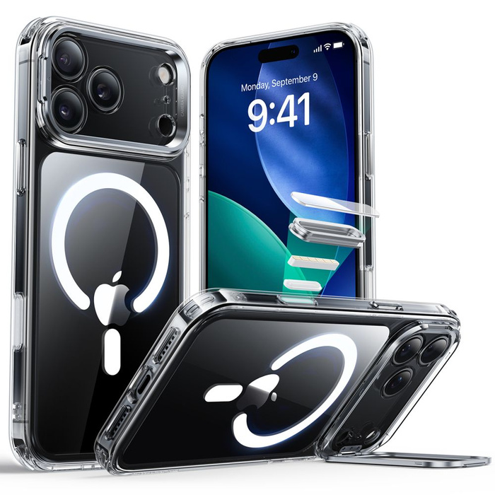 ESR CLASSIC HYBRID KICKSTAND MAGSAFE IPHONE 17 PRO CLEAR