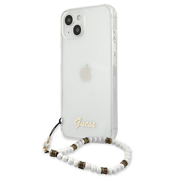 Etui GUESS Apple iPhone 13 White Pearl Bezbarwny Hardcase