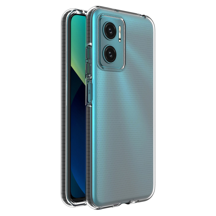 Spring Case pokrowiec żelowe etui z kolorową ramką do Xiaomi Redmi 10 czarny