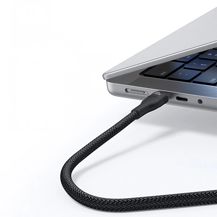 Kabel 3w1 Baseus Flash Series 3 100W USB-C - USB-C+USB-C+Lightning 1,5m + 3 x 0,25 m - czarny