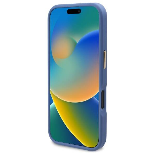 Etui Guess iPhone 16 Plus 6.7" niebieski/blue hardcase 4G Logo Plate MagSafe