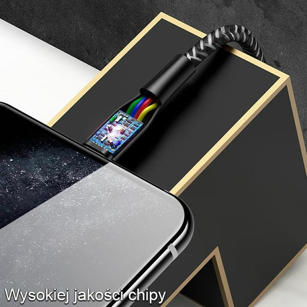 USAMS Kabel pleciony U41 Lightning/USB Fast Charge 2m czerwony/red SJ394USB02 (US-SJ394)