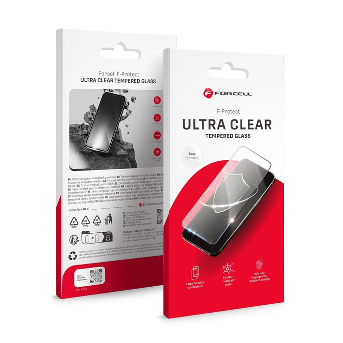 Szkło hartowane do iPhone 15 PLUS Forcell Ultra Clear Glass czarne
