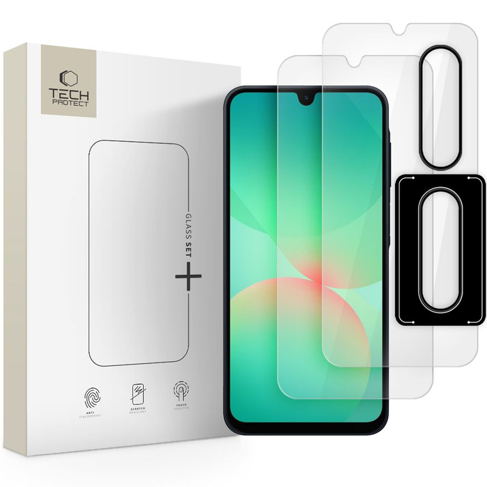 SZKŁO HARTOWANE TECH-PROTECT GLASS SET+ GALAXY A26 5G CLEAR