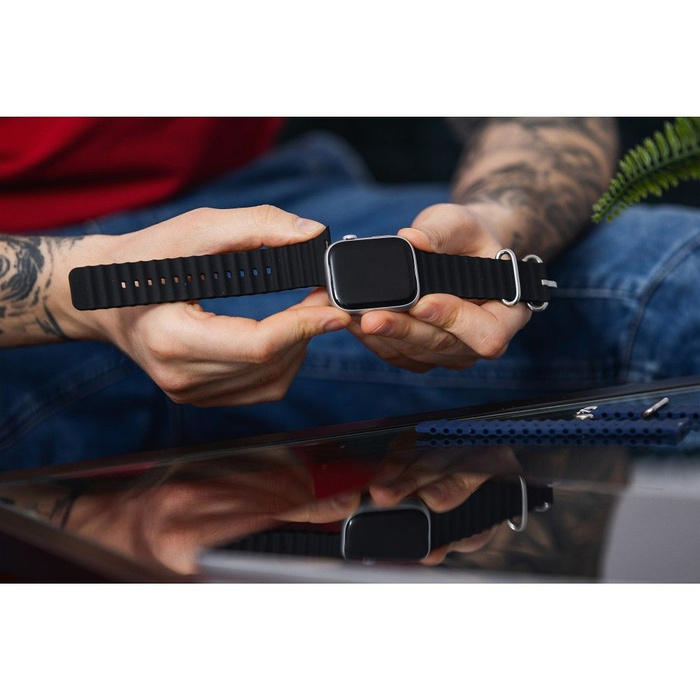 FORCELL F-DESIGN FA12 pasek do APPLE Watch 42 / 44 / 45 / 49 mm biały