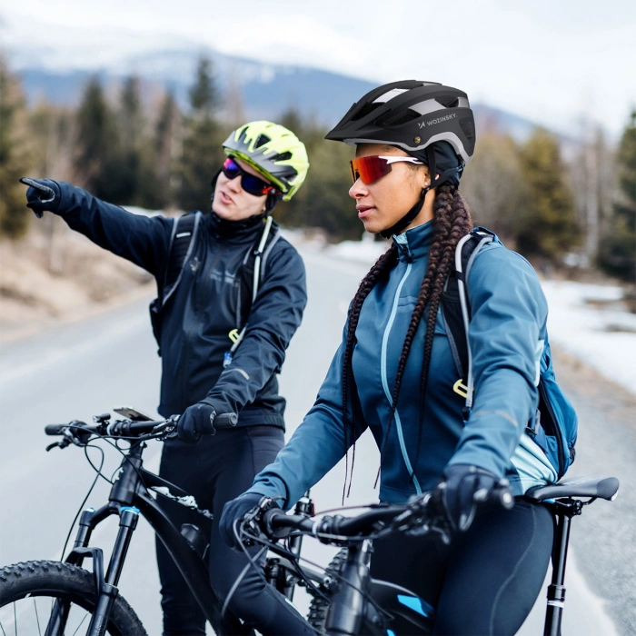 Kask rowerowy MTB Wozinsky lekki L - czarno-srebrny