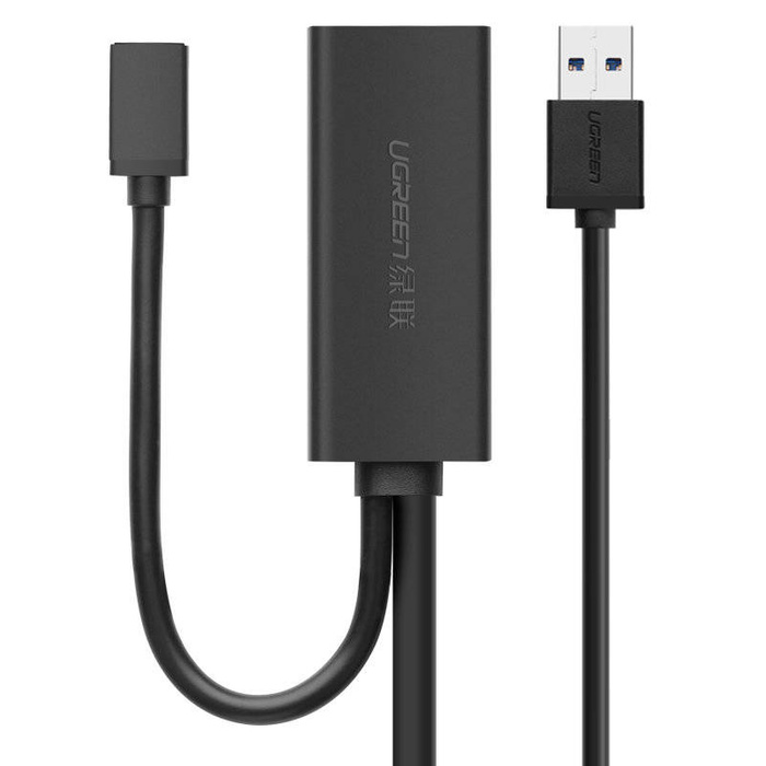 Ugreen aktywny kabel przedłużacz USB 3.2 Gen 1 (USB 3.0, USB 3.1 Gen 1) 10m czarny (US175)