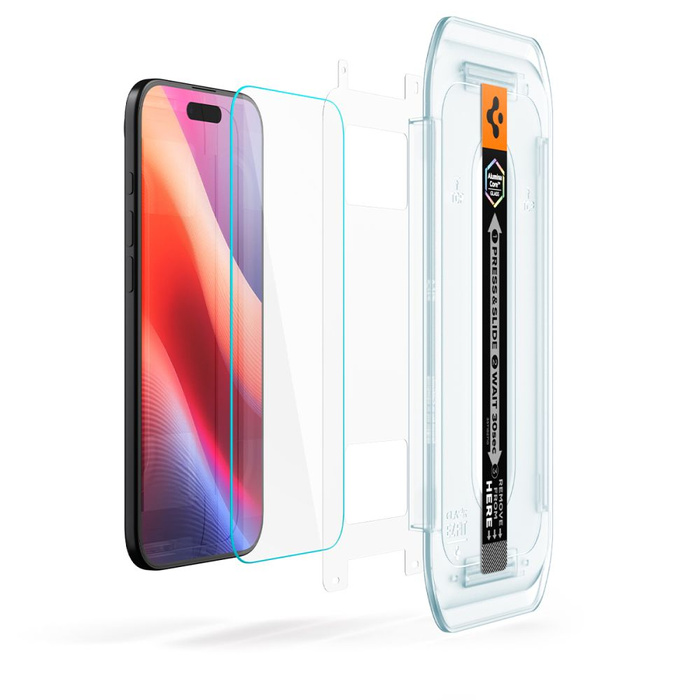 SZKŁO HARTOWANE SPIGEN IPHONE 17 AIR GLAS.TR ”EZ FIT” 2-PACK CLEAR