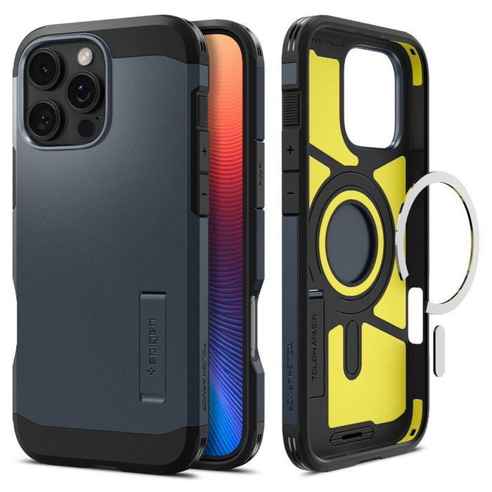 ETUI SPIGEN TOUGH ARMOR MAG MAGSAFE IPHONE 16 PRO METAL SLATE