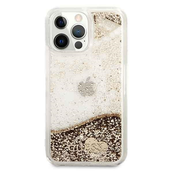 Etui GUESS Apple iPhone 14 Pro Glitter Charms Złoty Hardcase