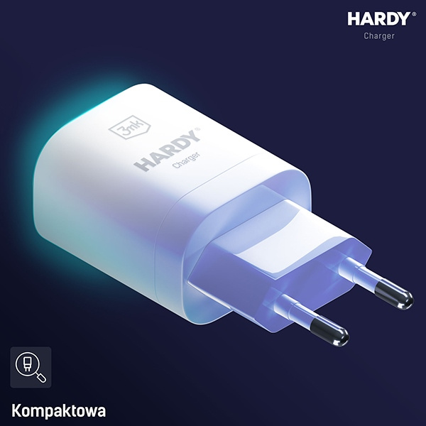 3MK Hardy GaN Charger 33W Power Delivery 1xUSB-C ładowarka sieciowa dedykowana dla Apple