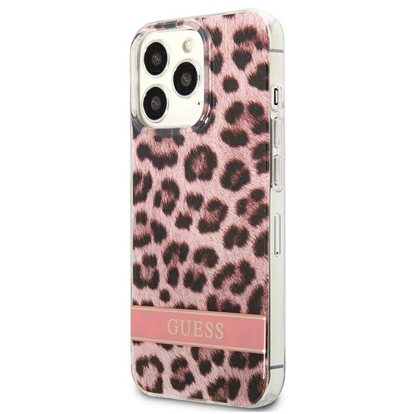Etui GUESS Apple iPhone 13 Pro Max Leopard Różowy Hardcase