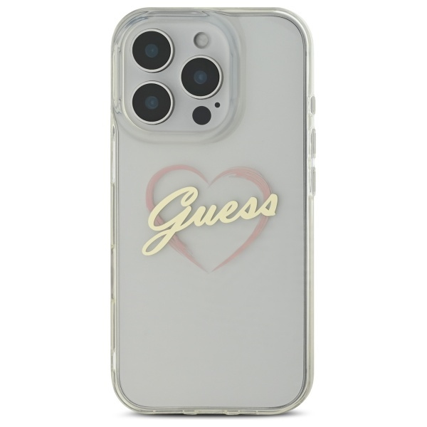 Etui Guess iPhone 16 Pro Max 6.9" przeźroczysty/transparent hardcase IML Heart