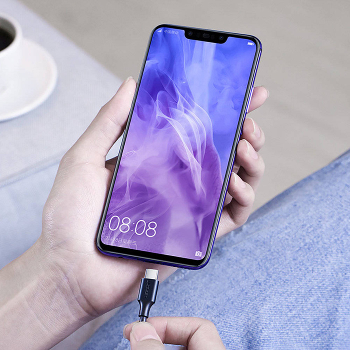 Ugreen kabel przewód USB - USB Typ C Quick Charge 3.0 3A 0,25m czarny (US287 60114)