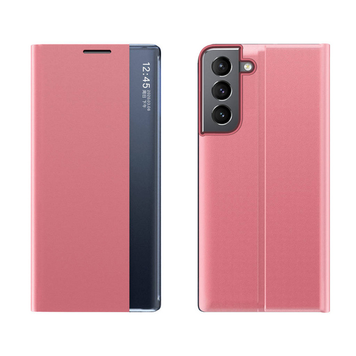 New Sleep Case pokrowiec etui z klapką z funkcją podstawki Samsung Galaxy S22 różowy