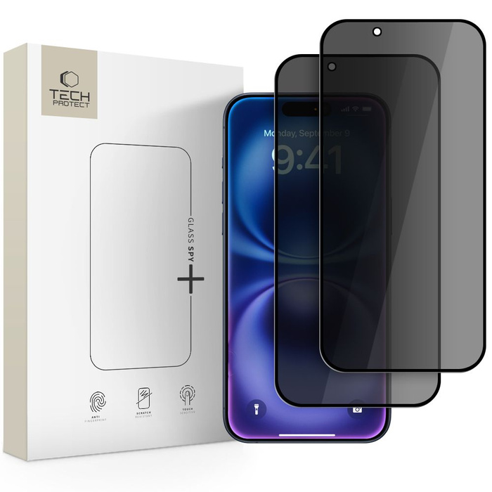 SZKŁO PRYWATYZUJĄCE TECH-PROTECT IPHONE 17 AIR GLASS SPY+ 2-PACK PRIVACY
