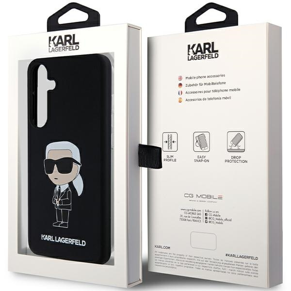 Etui Karl Lagerfeld KLHCS24MSNIKBCK S24+ S926 hardcase czarny/black Silicone Ikonik Case