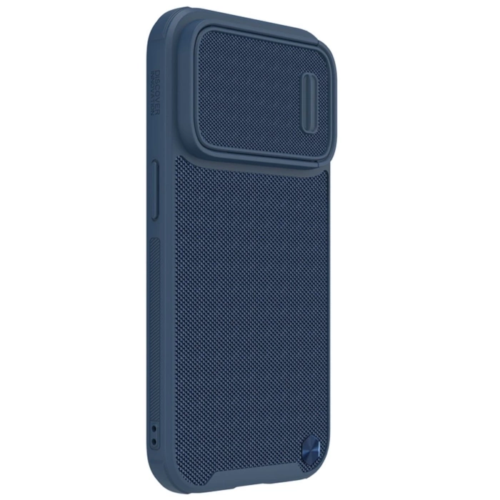 Etui Nillkin Textured S Case etui iPhone 14 Pro Max pancerny pokrowiec z osłoną na aparat niebieski