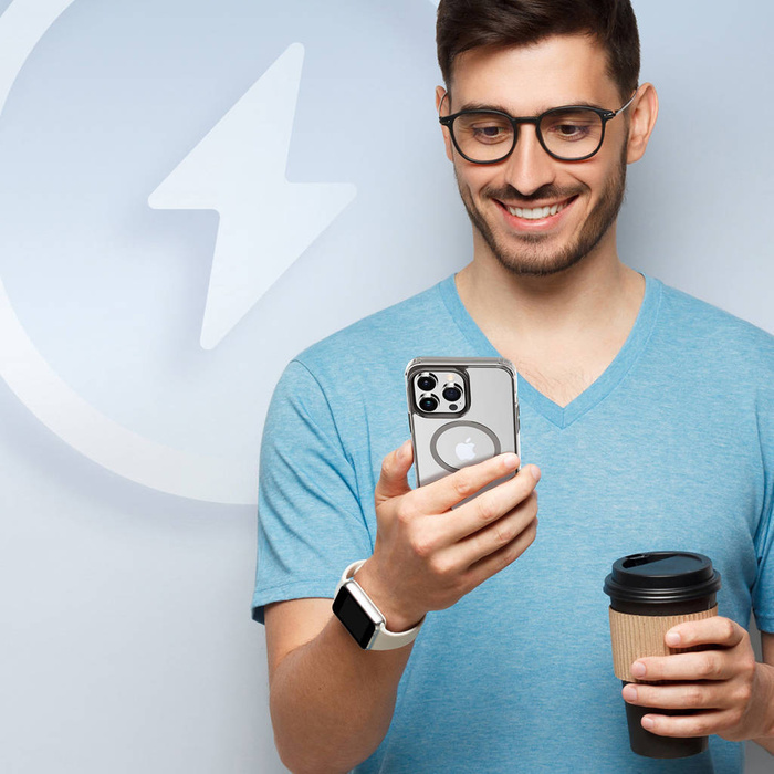 Dux Ducis Clin2 etui iPhone 14 Pro Max magnetyczny pokrowiec MagSafe niebieskie