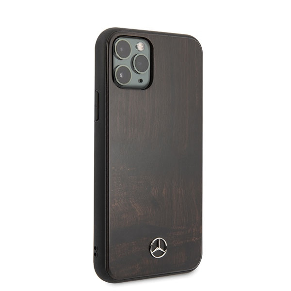 Etui MERCEDES Apple iPhone 11 Pro Max Wood Line Rosewood Brązowy Case