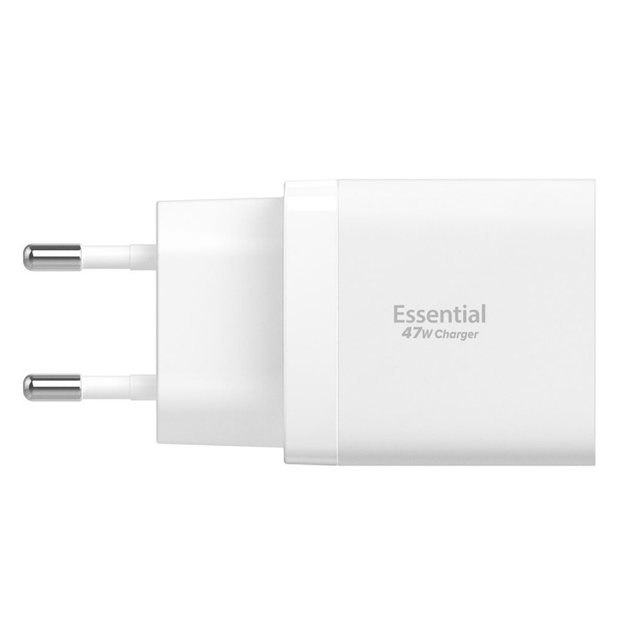 ŁADOWARKA SIECIOWA SPIGEN ESSENTIAL EE472EU 2-PORTOWA 47W BIAŁA