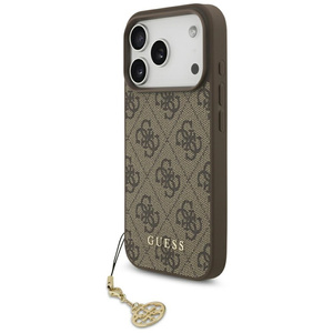 Etui Guess 4G Charms Collection MagSafe  do iPhone 17 Pro brązowy