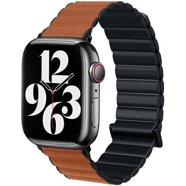 Beline pasek Apple Watch Magnetic Pro42/44/45/49mm czarno/brązowy black/brown box