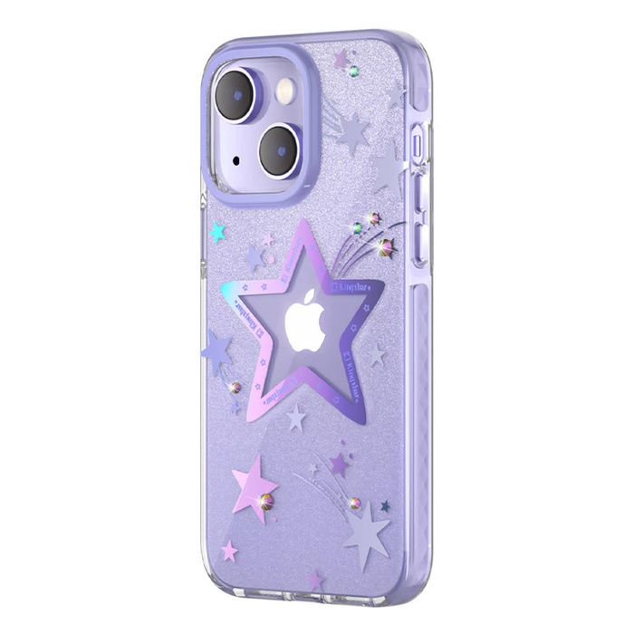 Etui Kingxbar Heart Star Series etui iPhone 14 Plus pokrowiec obudowa na tył plecki purple star Case