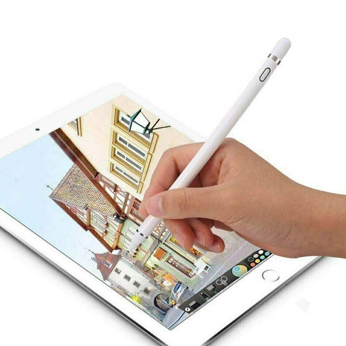 Cartinoe pojemnościowy rysik stylus pen do iPad z cienką końcówką 1,5 mm biały
