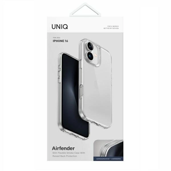 UNIQ etui Air Fender iPhone 16 6.1" przezroczysty/transparent