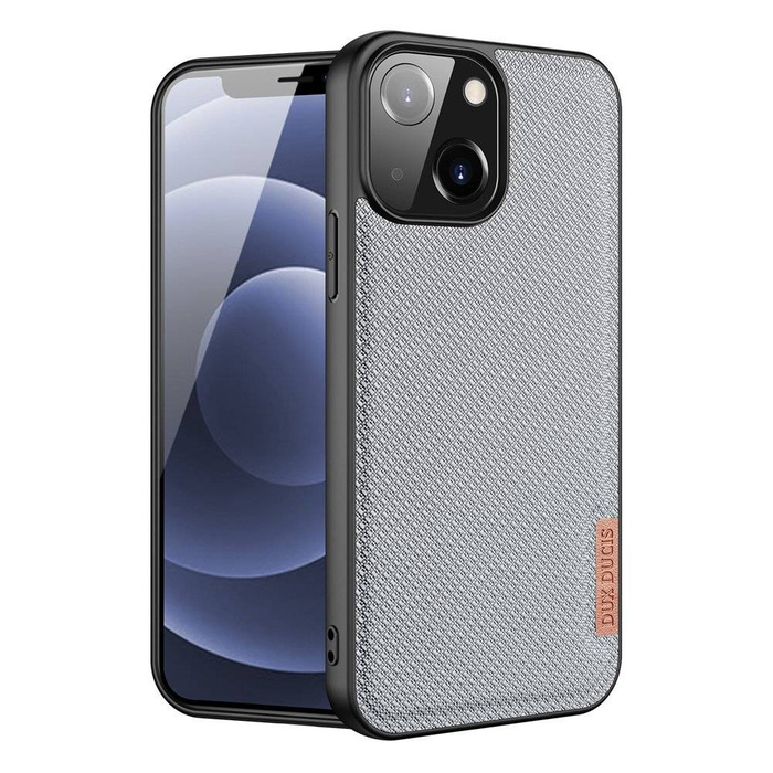 Dux Ducis Fino etui pokrowiec pokryty nylonowym materiałem iPhone 13 mini szary