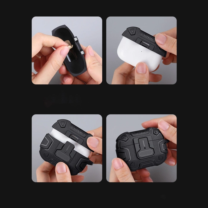 Nillkin Bounce Pro Case etui do AirPods Pro 2 pancerny pokrowiec na słuchawki zielone