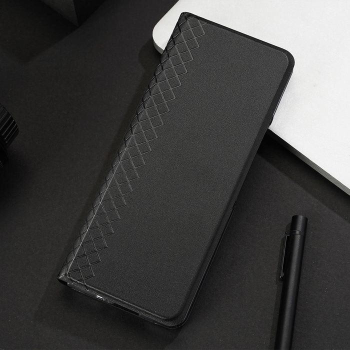 Etui Skórzane etui z klapką i portfelem do Samsung Galaxy Z Fold 5 5G Dux Ducis Bril - czarne Case