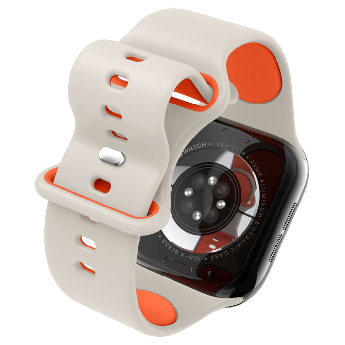 PASEK SPIGEN APPLE WATCH 6 / 7 / 8 / 9 / 10 / SE (40 / 41 / 42 MM) NANO POP ORANGE BEIGE