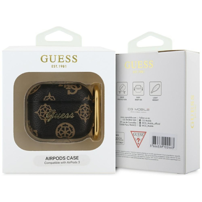 Guess GUA3PG4GPK AirPods 3 cover          czarny/black 4G Hook
